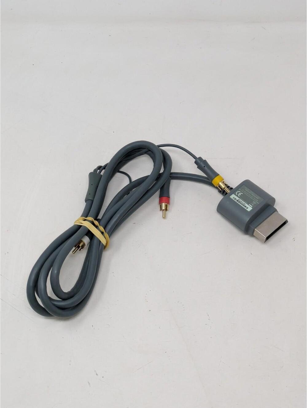 Genuine Official OEM Microsoft XBOX 360 Gray Composite AV Audio Video Cable